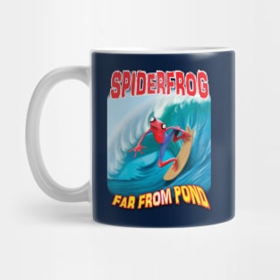 Funny surfing frog Mug